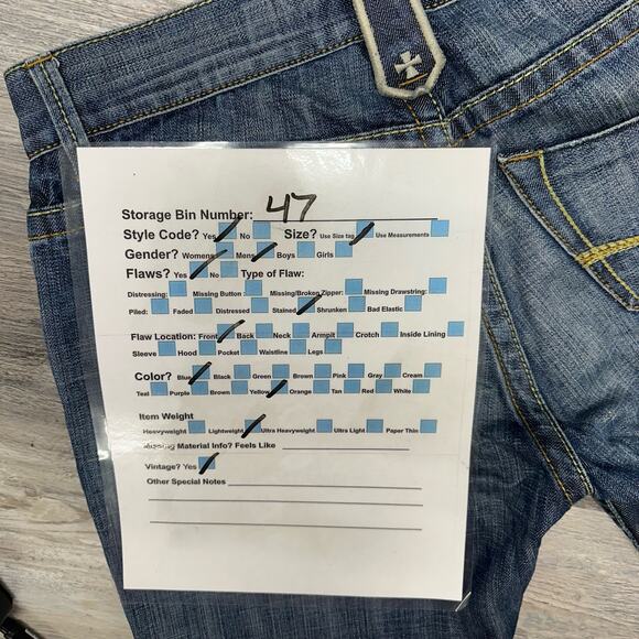 Vintage Y2K Manchester Ltd. Blue‎ Mens 31 Raw Edge Whiskered Denim Jean Shorts - Picture 8 of 10